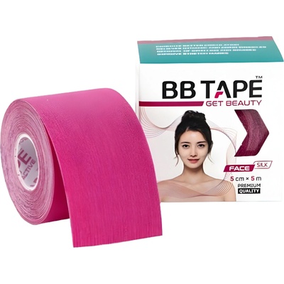 BB Tape Face Tape Liftingové obličejové tejpy Pink 5 cm x 5 m