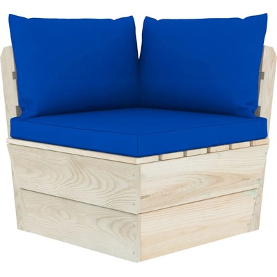 vidaXL Палетни възглавници, 3 бр, сини, Оксфорд плат (315074)