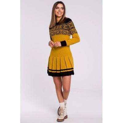 MXS01 Christmas sweater dress yellow