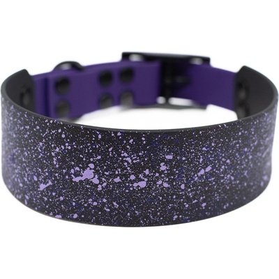 Zlaté Tlapky Voděodolný obojek WIDE BLACK SPLASH popruh