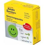 Avery Zweckform Kólka Umiechnieta face 3858 Q19 in roll Wheel with symbols for marking, permanently, 250 pcs/roll, green, Avery Z