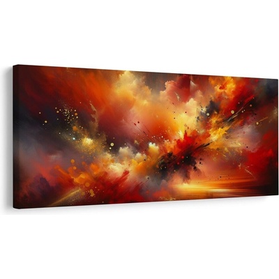 Obraz žhavá abstraktní bouře - 80x40