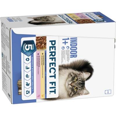 Perfect Fit Indoor 1+ kuracie 12 x 85 g