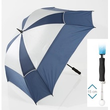 JuCad Telescopic Automatic Umbrella with pin modrá/stříbrná