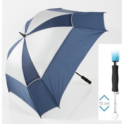 JuCad Telescopic Automatic Umbrella with pin modrá/stříbrná – Zboží Dáma