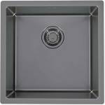 Alveus Quadrix Monarch - Мивка 45x45 см, антрацит 1103320 (1103320) Мивка за вграждане