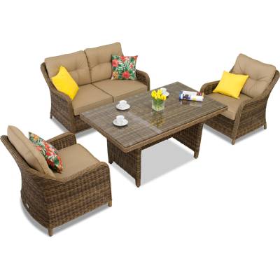 Garden Point Градинска мебел от ратан Toledo Apetito 4 кафява Garden Point (GAP120-4)