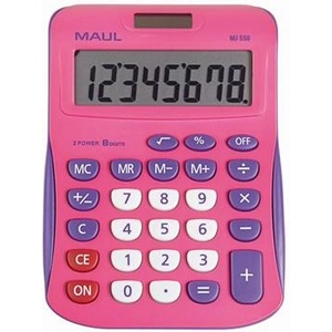 MAUL Настолен калкулатор с 8 цифри, maul "mj 550", розово-лилав 7263422 (7263422) Калкулатори