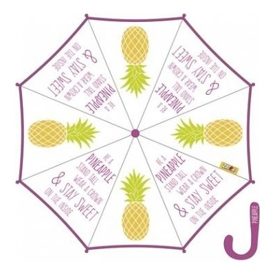 Zaska Pineaple automatický deštník průhledný