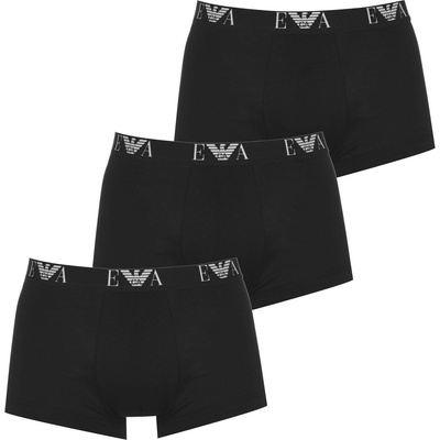 Giorgio Armani Боксерки EMPORIO ARMANI 3-Pack Logo Trunks - Black 21320