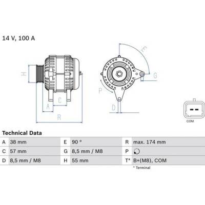 Alternátor BOSCH 0 986 083 200