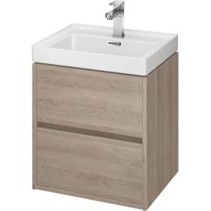Cersanit Crea - Шкаф за мивка, 53x49x40 см, 2 чекмеджета, дъб S924-007 (S924-007)