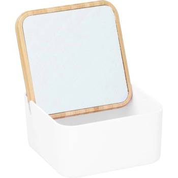 Image 1 of ALPINA КУТИЯ ЗА БИЖУТА С ОГЛЕДАЛО ALPINA 13x13x7см БАМБУК