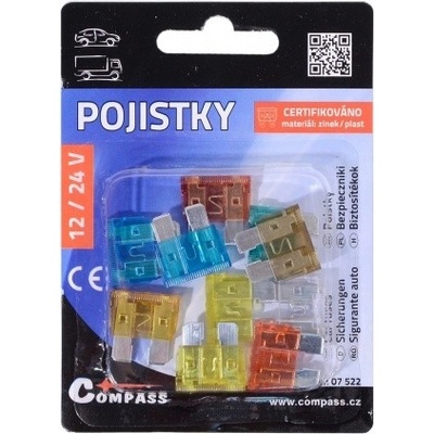 Compass Pojistky nožové 10 ks, 07522