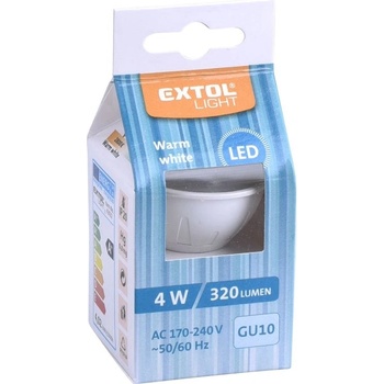 Extol Light žárovka LED reflektorová 4W 320lm GU10 Teplá bílá