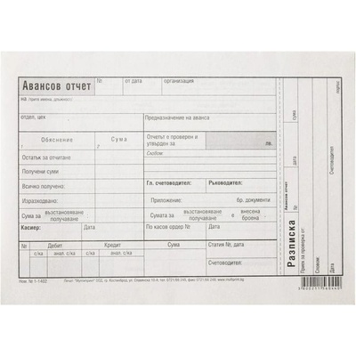 Авансов отчет, 100 листа (1565120010)