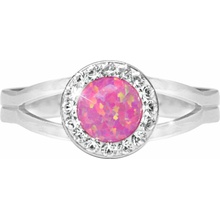 JSB Bijoux Opál s krištáľovými kameňmi Swarovski Light Fuchsia 92700040l fu