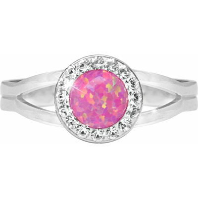 JSB Bijoux Opál s krištáľovými kameňmi Swarovski Light Fuchsia 92700040l fu