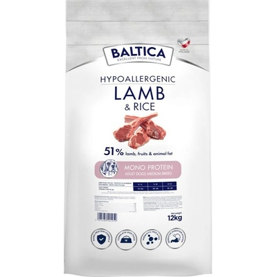Baltica Nutraceutic Hypoallergenic Lamb & Rice M 12 kg