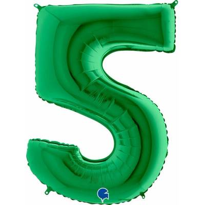 vybavsenaparty Fóliová číslice zelená '5' 102 cm