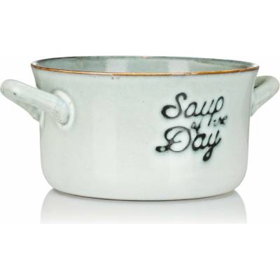 Siaki Collection Siaki Collection Kameninová miska na polévku Soup světle šedá 500 ml