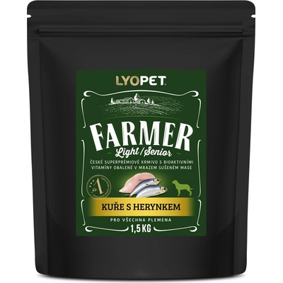 Lyopet Farmer Light & Senior Kuře s herynkem 1,5 kg