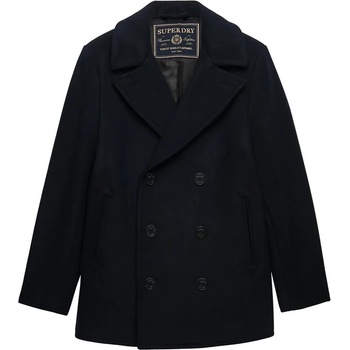 SUPERDRY Палто Superdry Merchant Wool Blend Pea coat - Blue (Eclipse Navy)