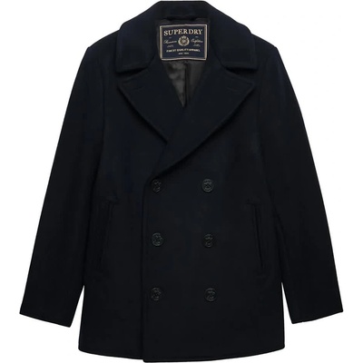 SUPERDRY Палто Superdry Merchant Wool Blend Pea coat - Blue (Eclipse Navy)
