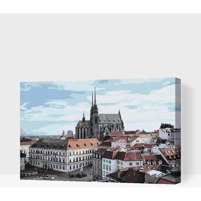 Painting Queens Malování podle čísel Katedrála Petrov Brno 2 40 x 60 cm bez rámu PBN/PETROVCATHEDRAL2/40 x 60/WO