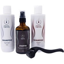 Head and Beard Set "GROW AND CARE" Šampon na podporu růstu vlasů 200 ml + Starter sprej na podporu růstu vlasů 100 ml + Šampon proti lupům 200 ml