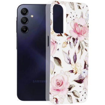 GKK Дамски Калъф за SAMSUNG A55, GKK Elegant Flower Case, Бял (5949419086050)