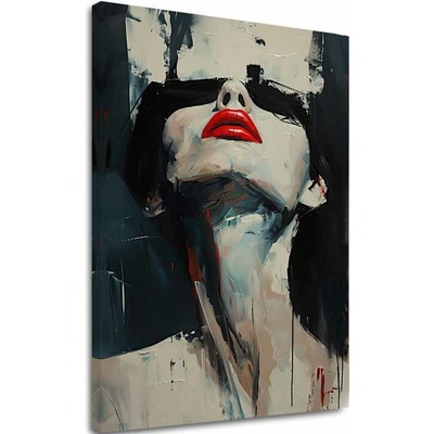 Obraz na plátne Červené Pery - Dramatický Dizajn - 100x150 cm