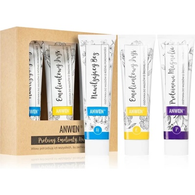 Anwen Proteins . Emollients . Humectants балсам-грижа изгодна опаковка 3 x 100 ml Medium porosity