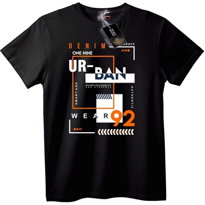 NOONEBRAND Тениска Градски Деним 92 - L, Black