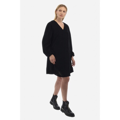 La Martina Woman Dress L/s Light Velvet čierna