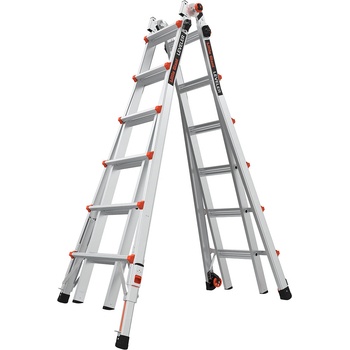 Little Giant Ladder Телескопична алуминиева стълба Little Giant Leveler M26, 4x6 стъпала (16526EN-801)