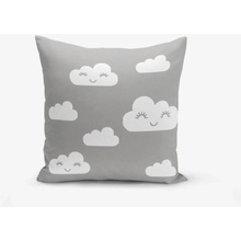 Minimalist Cushion Covers Grey Background Cloud 45 x 45 cm