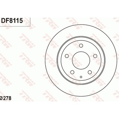 Brzdový kotúč TRW DF8115