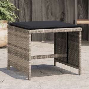 vidaXL Външни табуретки с възглавници 4 бр светлосиви 41x41x36 см (365046)