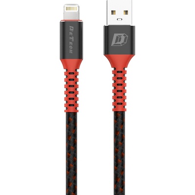 DeTech Кабел за данни DeTech DE-C25i, Lightning (iPhone 5/6/7/SE), 1.0m, Black - 40107 (de-40107)