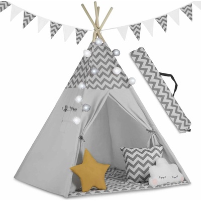 NukidoTeepee stan so svetlami sivý