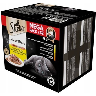 Sheba hydinové kuracie morčacie mäso 32 x 85 g