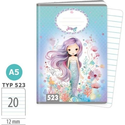 ARGUS Mermaid zošit 523 A5 linajky 12mm