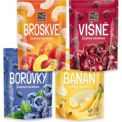 FARMLAND Babičkin balíček mrazom sušeného ovocia 4x30 g