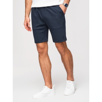 Ombre Clothing Мъжки шорти от гладък плет REGULAR FIT - тъмно синьо V4 OM-SRBC-0153 Ombre Clothing Ombre Clothing | Sin | МЪЖЕ | S