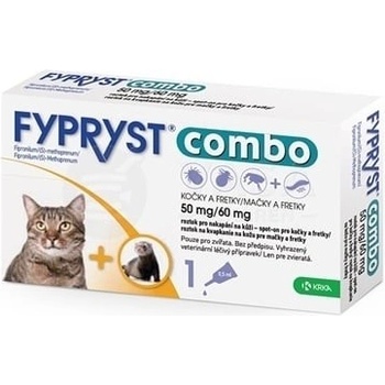 Fypryst Combo spot-on 50 / 60 mg pro kočky a fretky 1 x 0,5 ml