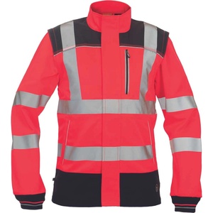 CERVA Cerva knoxfield hvps / hi-vis работно яке с подвижни ръкави - червено 48 (0301055620048)