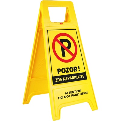 Výstražný stojan - Pozor! Zde neparkujte, plast áčko
