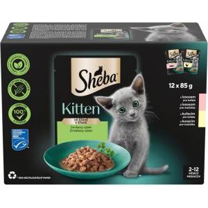 Sheba Kitten Консервации смесен избор в сос 12 x 85 г