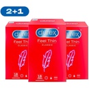 Durex Feel Thin Classic balíček 2+1 54 ks